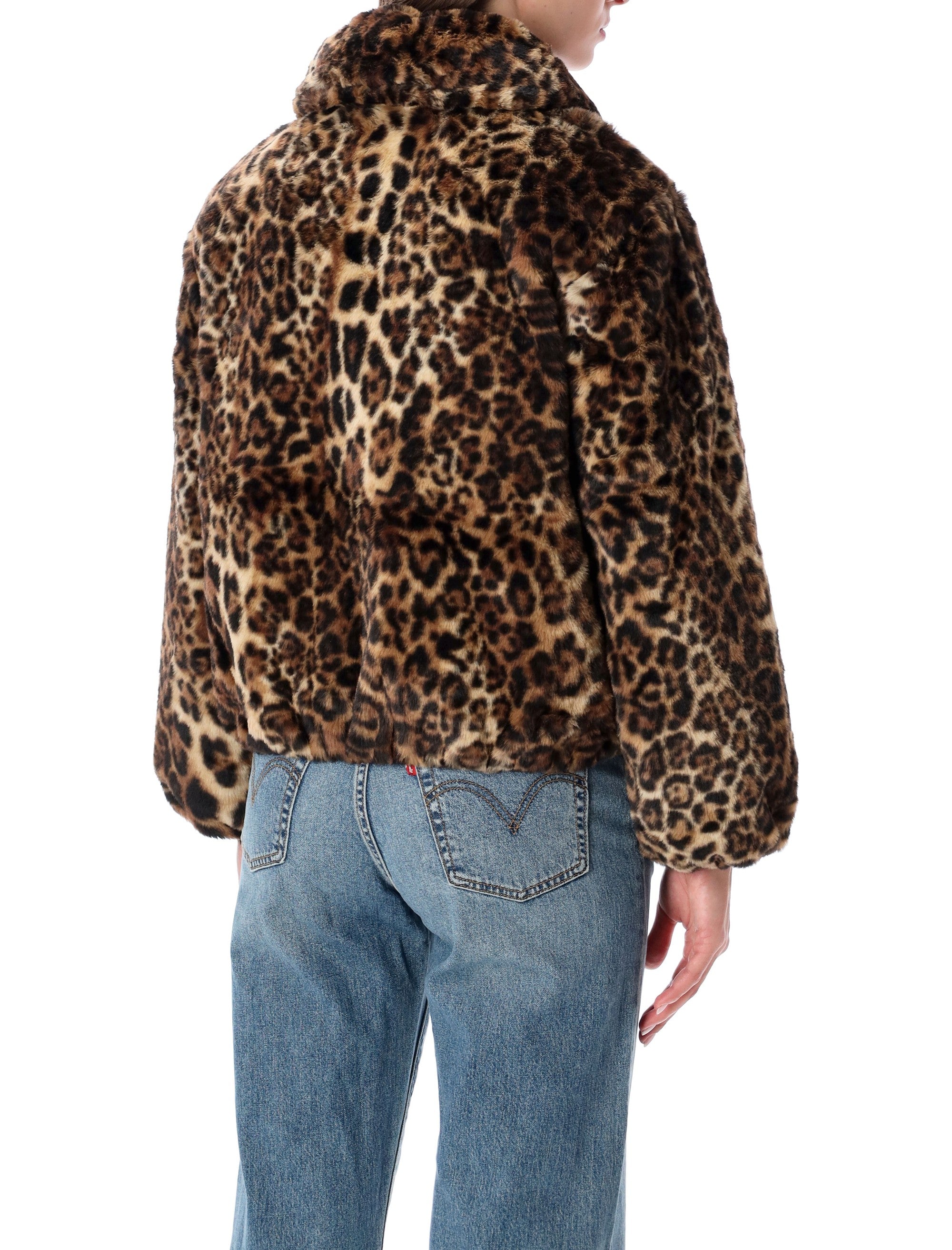 LEVI'S Elle Leopard Faux Shearling Jacket - Women's S