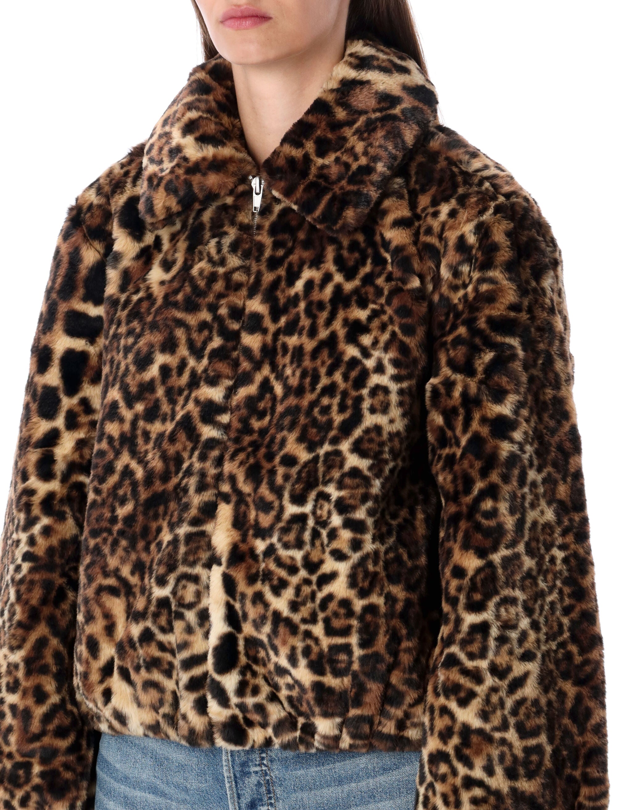 LEVI'S Elle Leopard Faux Shearling Jacket - Women's S