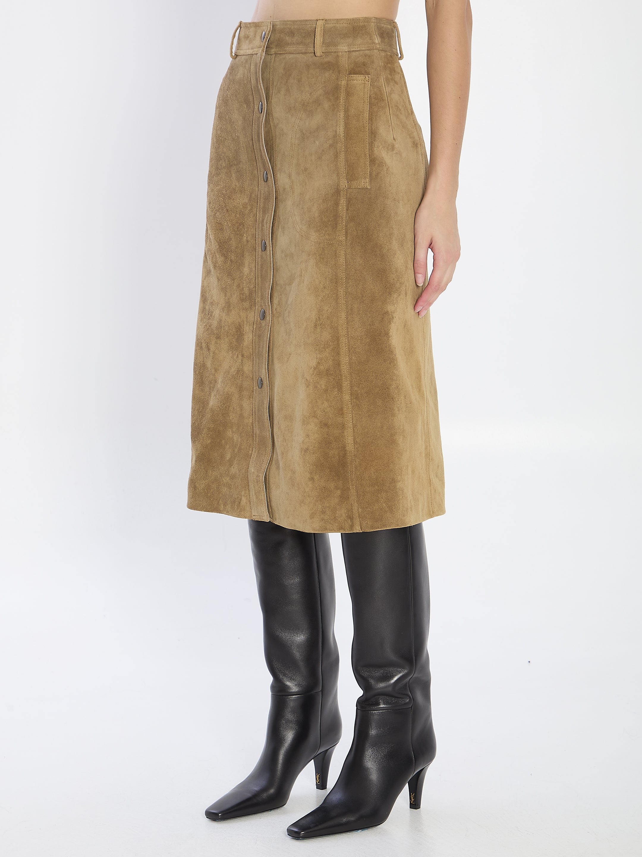 ARMA MIDI SUEDE SKIRT