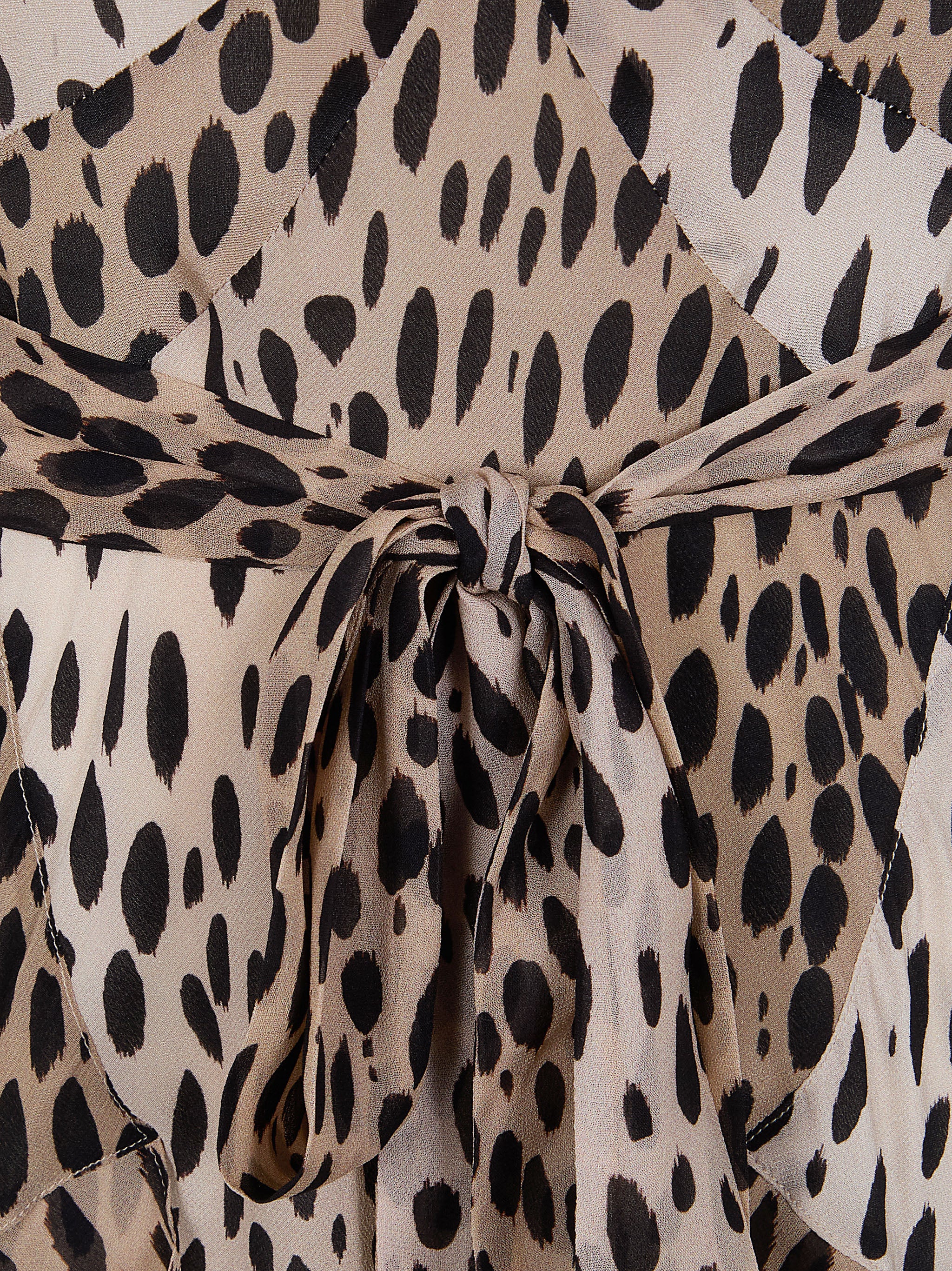 RIXO Mini Dress with Antelope Spot Pattern