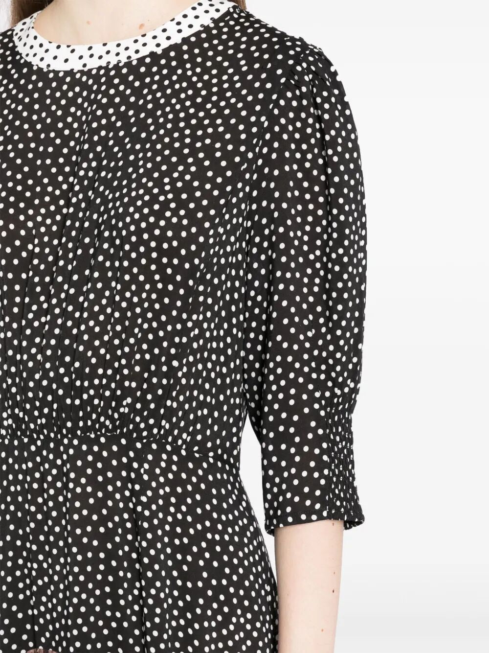 RIXO Elegant Leopard Polka Dot Dress - Women's Mini Style for FW25