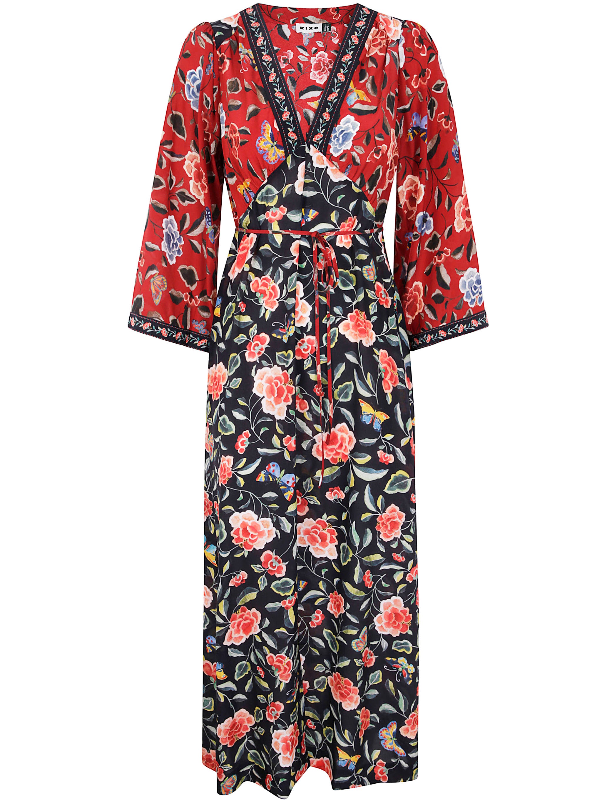 RIXO Mini Dress in Butterfly Print