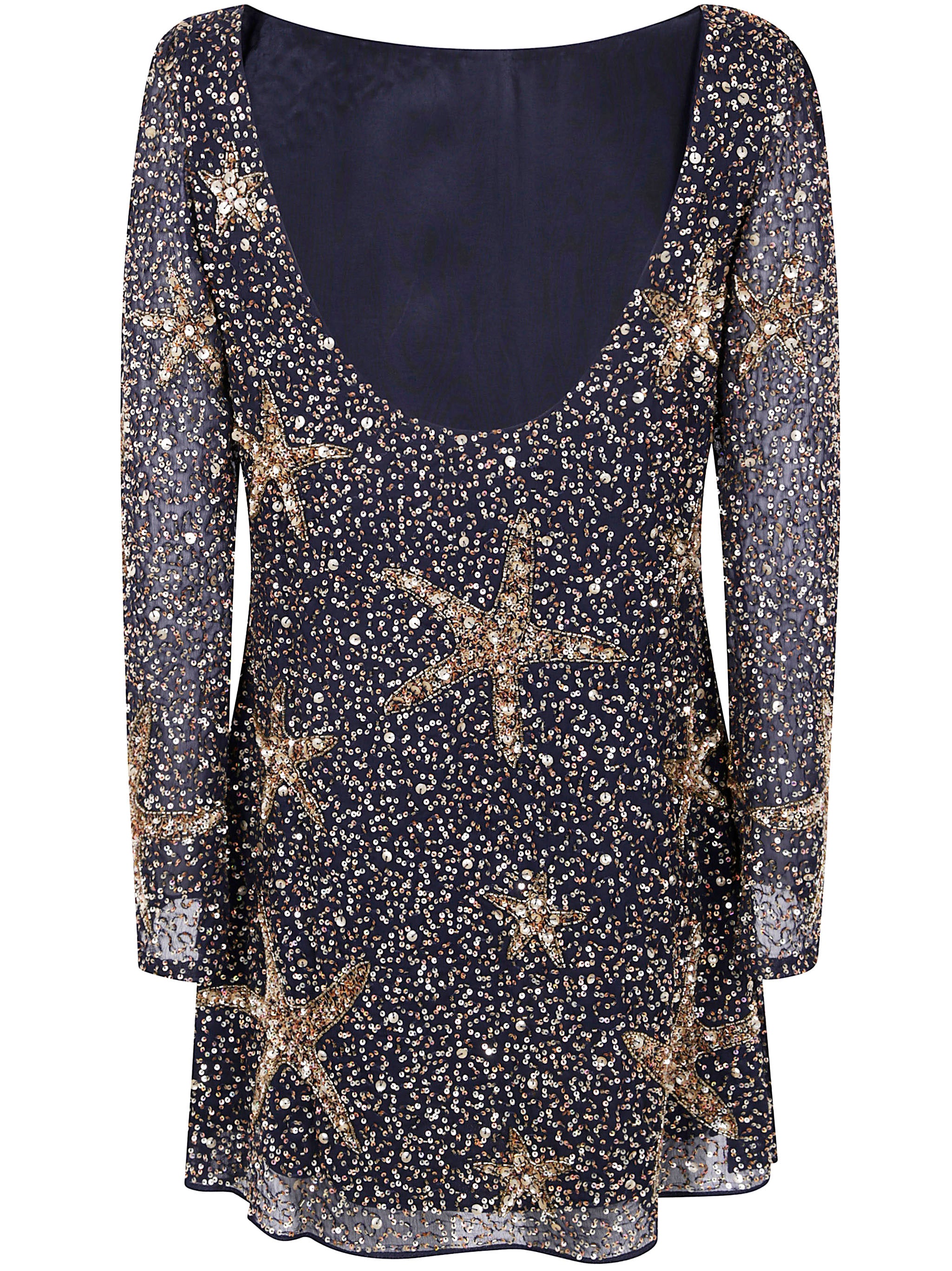 RIXO Mini Dress with Starfish Embellishment