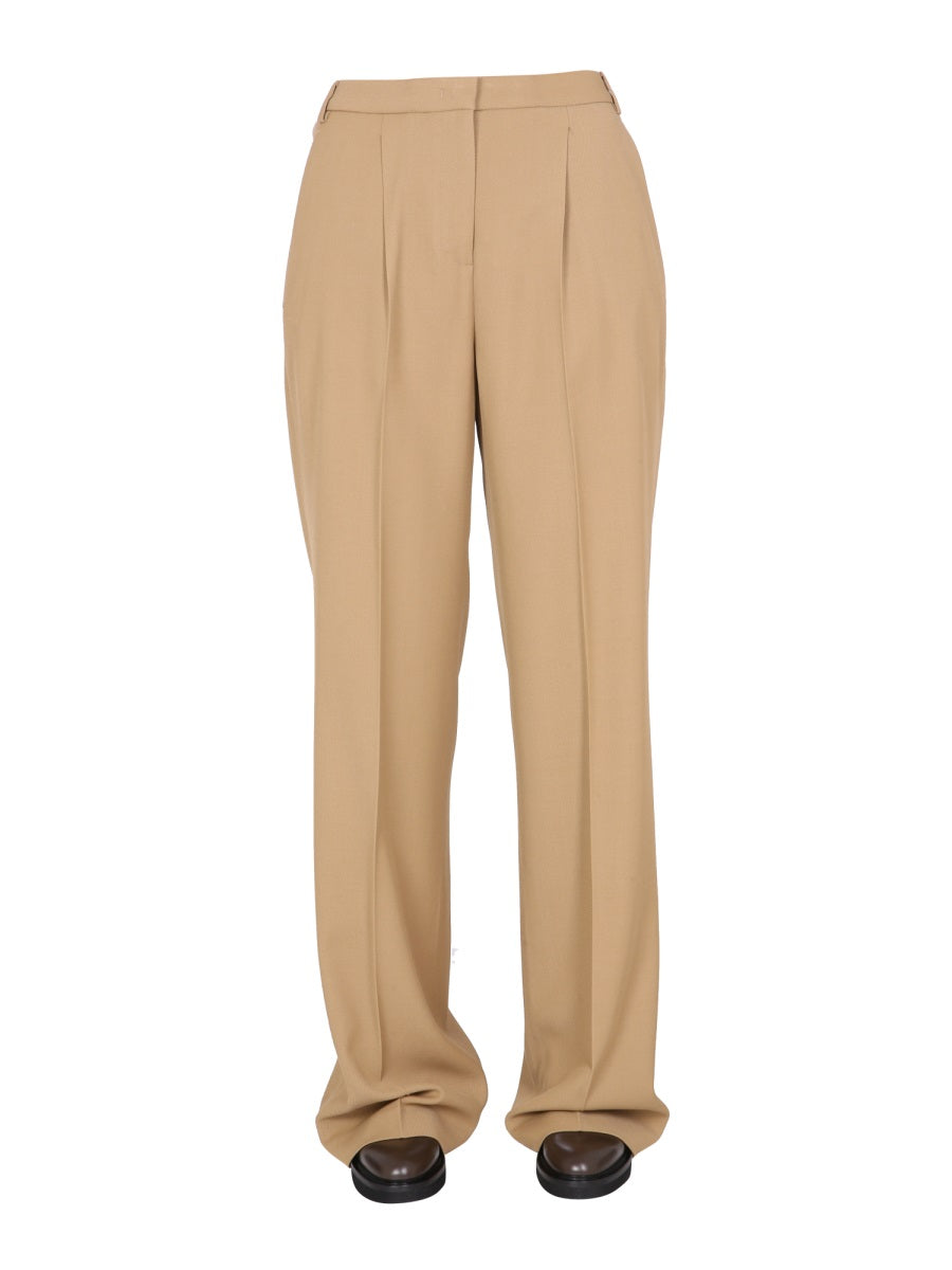 ASPESI Women's Gabardine Trousers with Front Button and Zip Closure