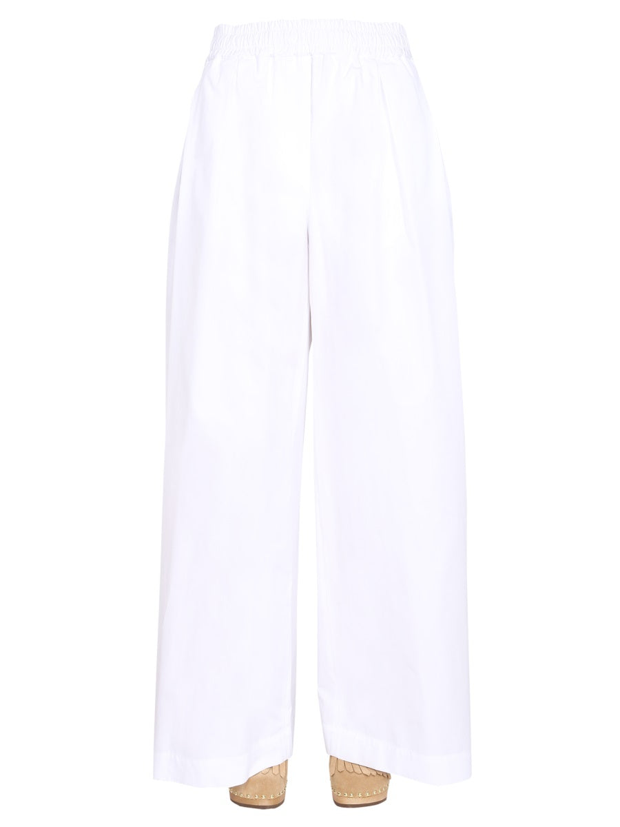 ASPESI Wide Leg Trousers with Elastic Waist