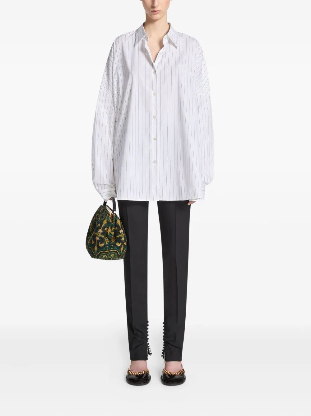 DRIES VAN NOTEN Casia Striped Mini Shirt