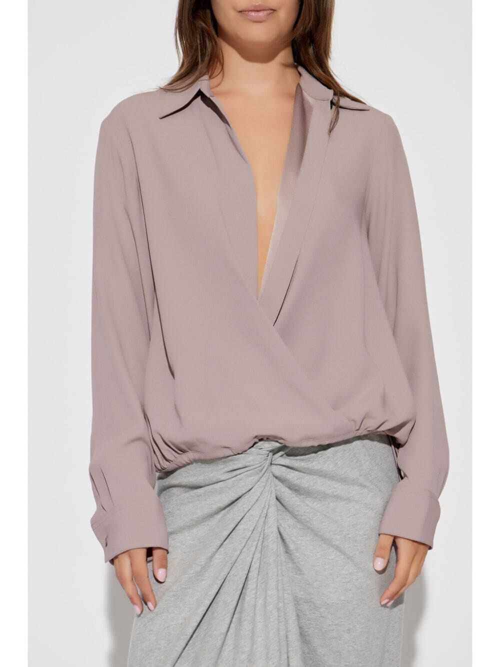 DRIES VAN NOTEN Viscose Blend Drawstring Shirt