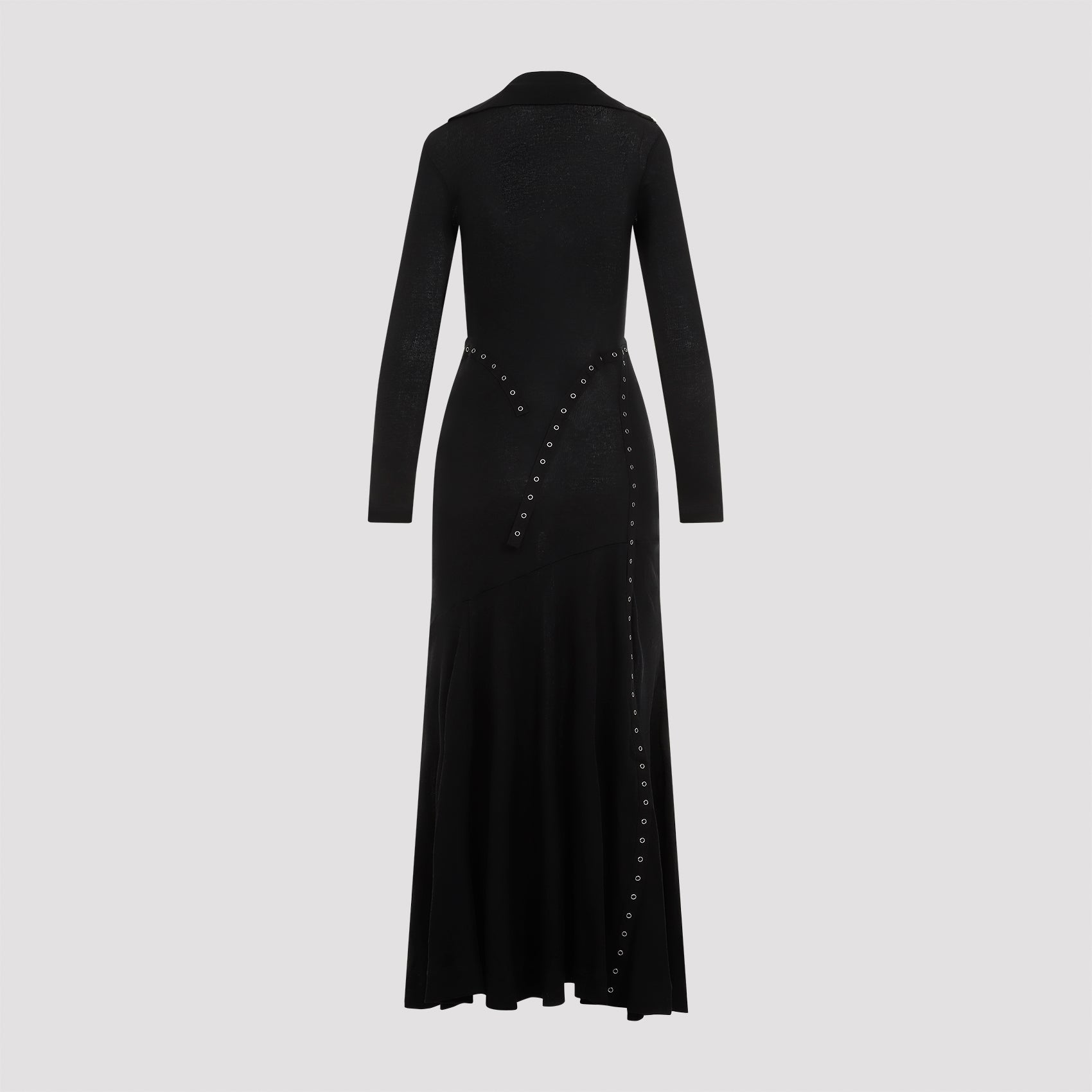 SIMONE ROCHA Ribbed Multi Snap Bias Cut Dress