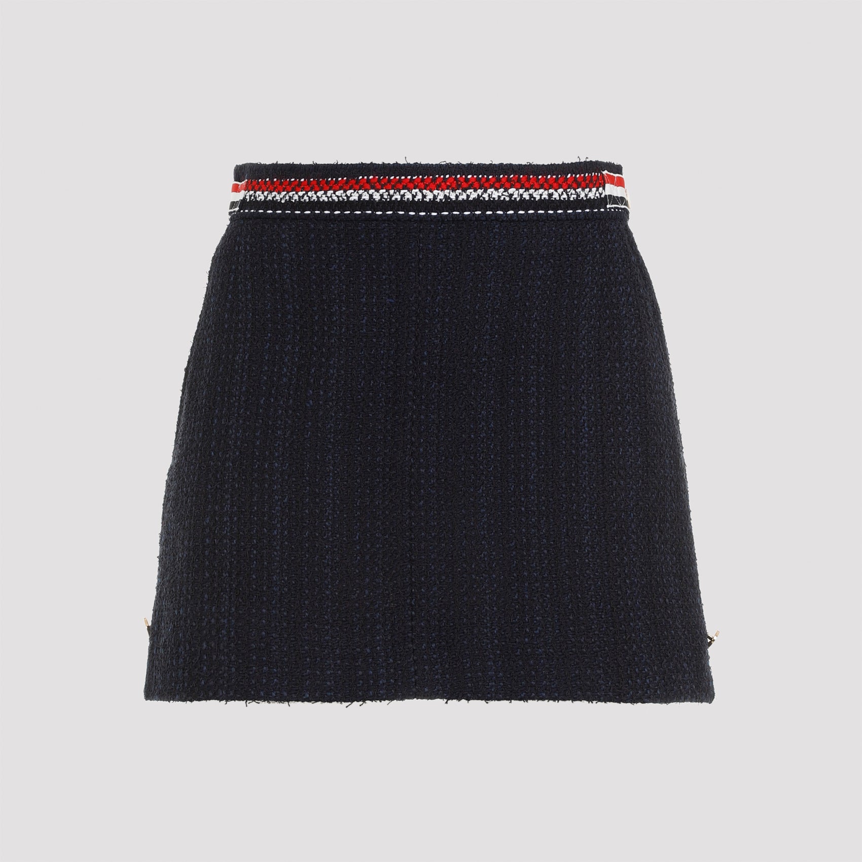 THOM BROWNE Thigh Length Side Tab Mini Skirt