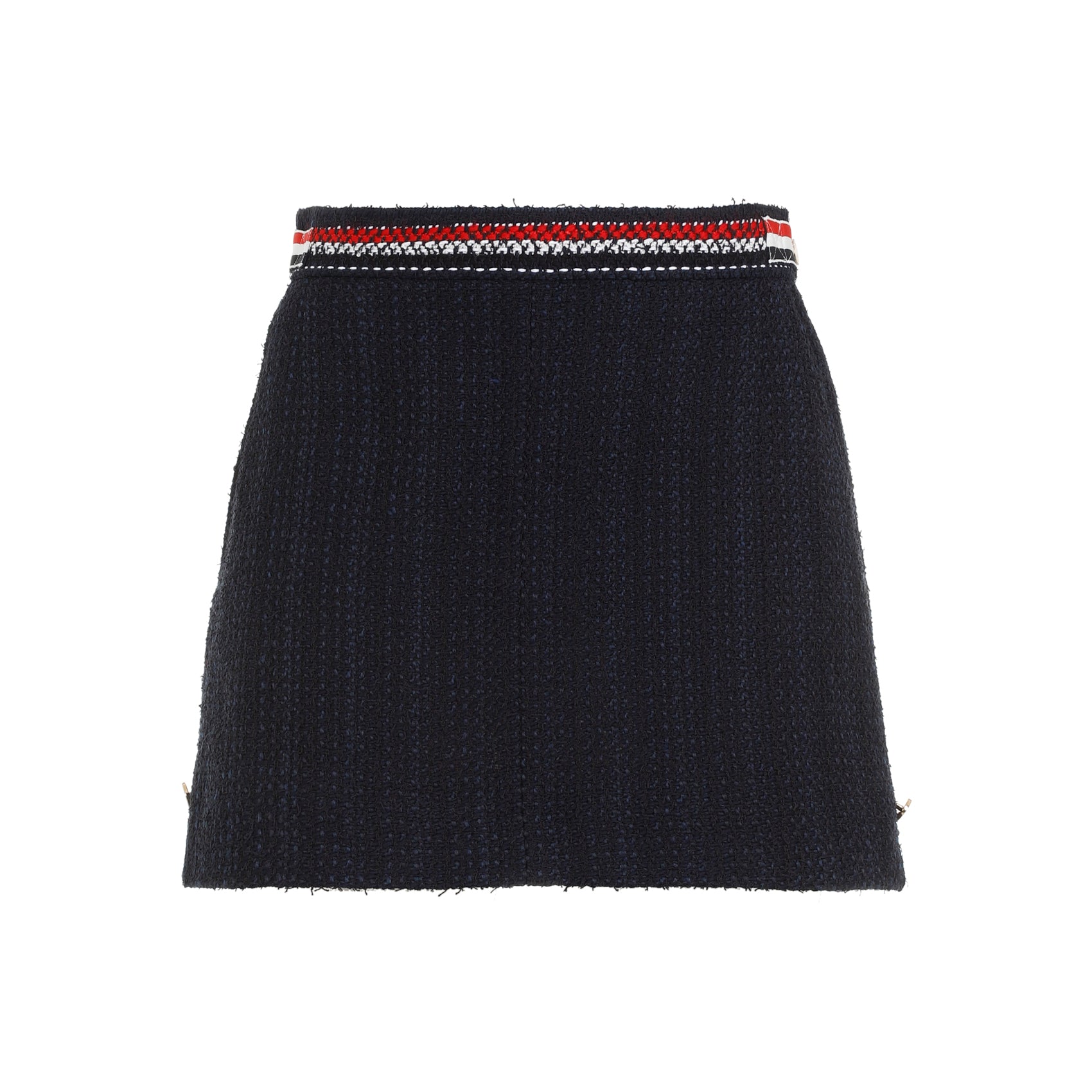 THOM BROWNE Thigh Length Side Tab Mini Skirt