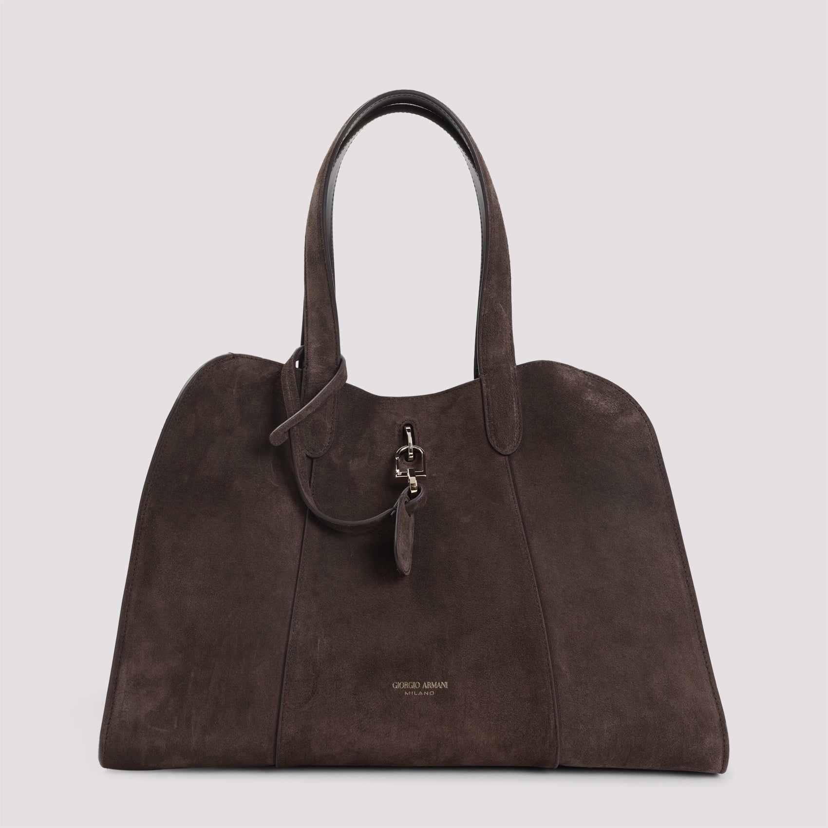 GIORGIO ARMANI Suede Leather Handbag 38cm x 27cm x 20cm