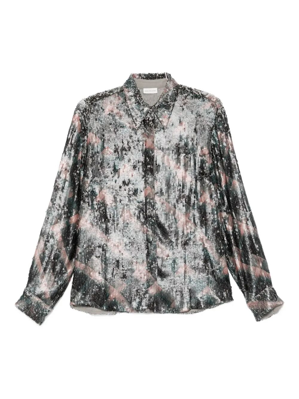 DRIES VAN NOTEN Embellished Chowy Shirt - Women’s Size M