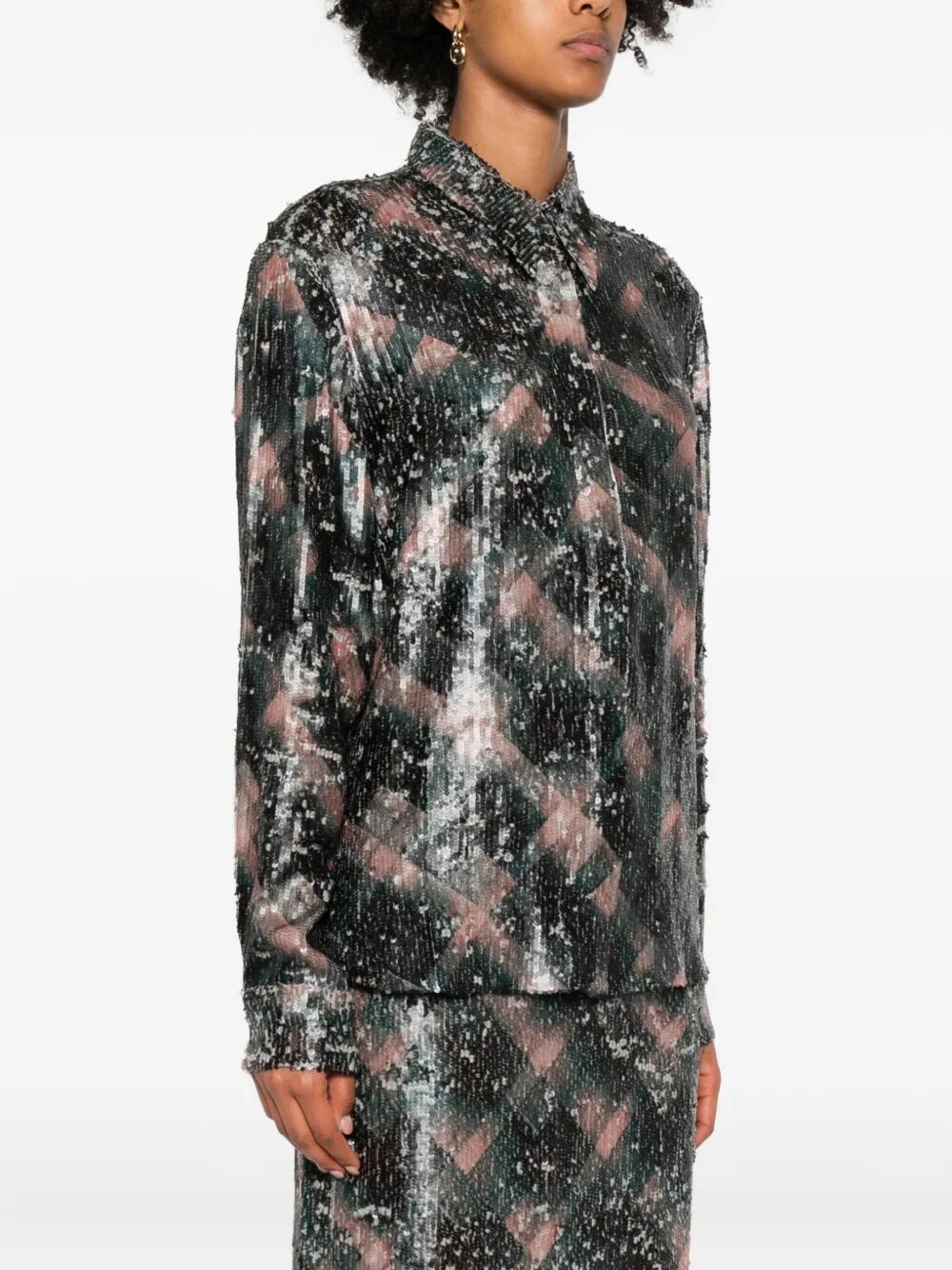 DRIES VAN NOTEN Embellished Chowy Shirt - Women’s Size M