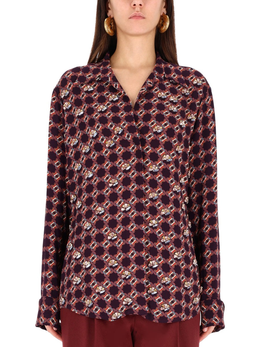 DRIES VAN NOTEN Celindra Viscose Shirt - Size 36 FR