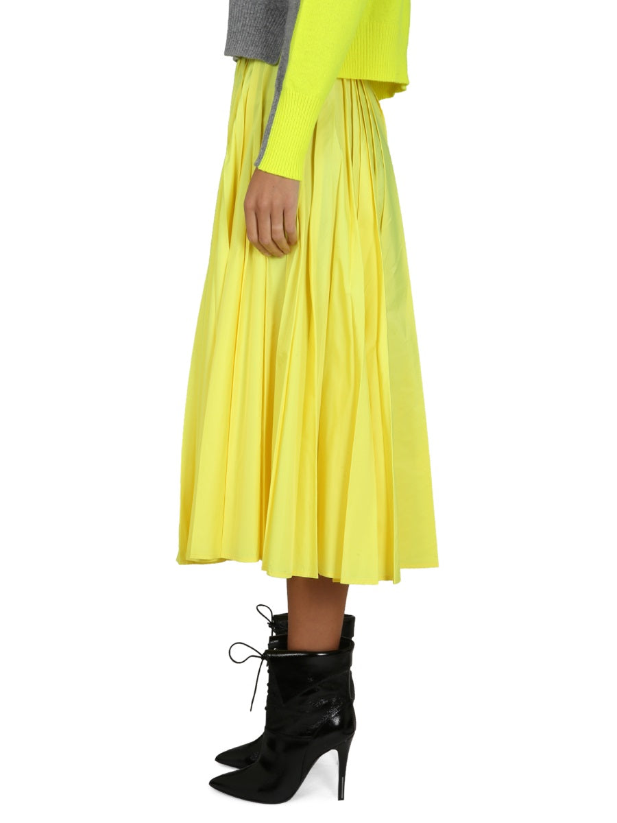 PHILOSOPHY DI LORENZO SERAFINI Taffeta Mini Skirt with Concealed Zipper Closure