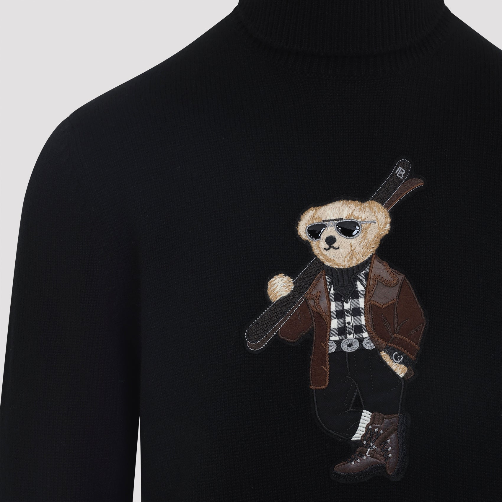 RALPH LAUREN PURPLE LABEL Bear Long Sleeve Pullover