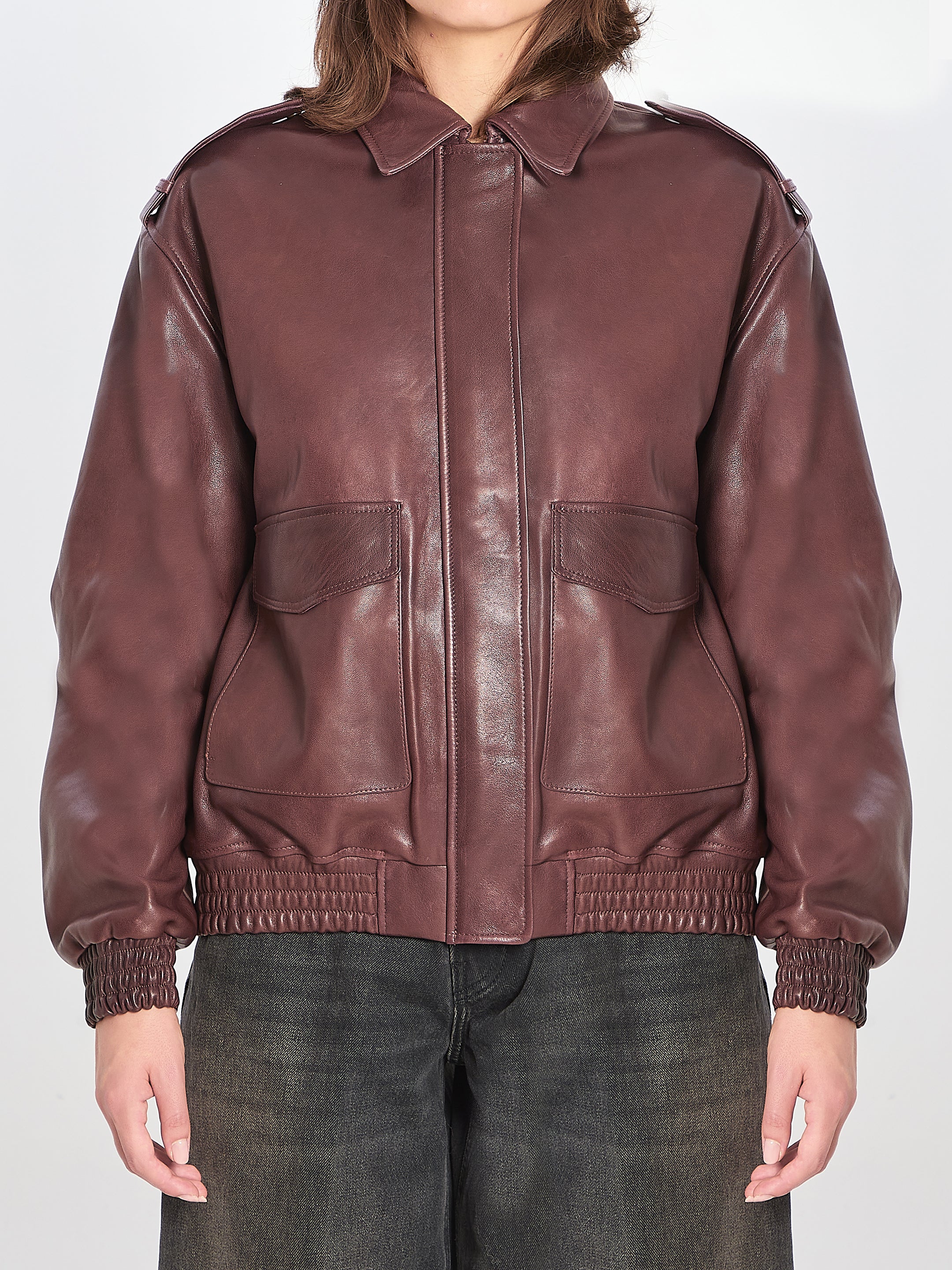 ARMA Oversized Leather Jacket - Size 38 EU