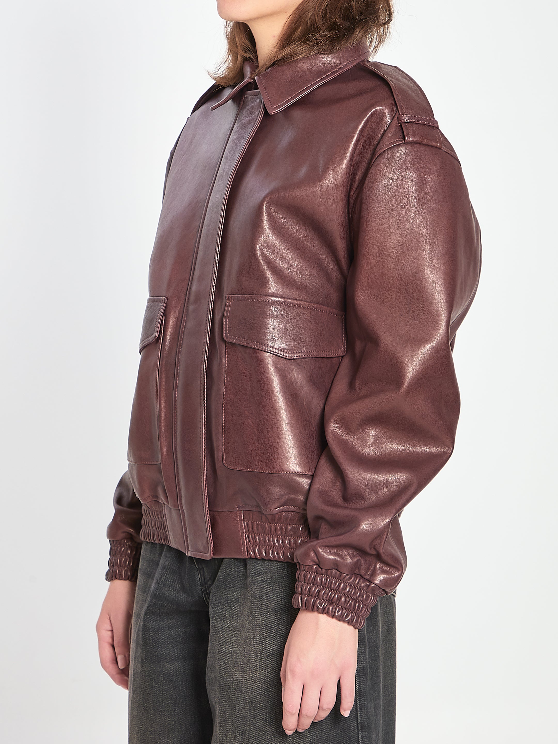 ARMA Oversized Leather Jacket - Size 38 EU