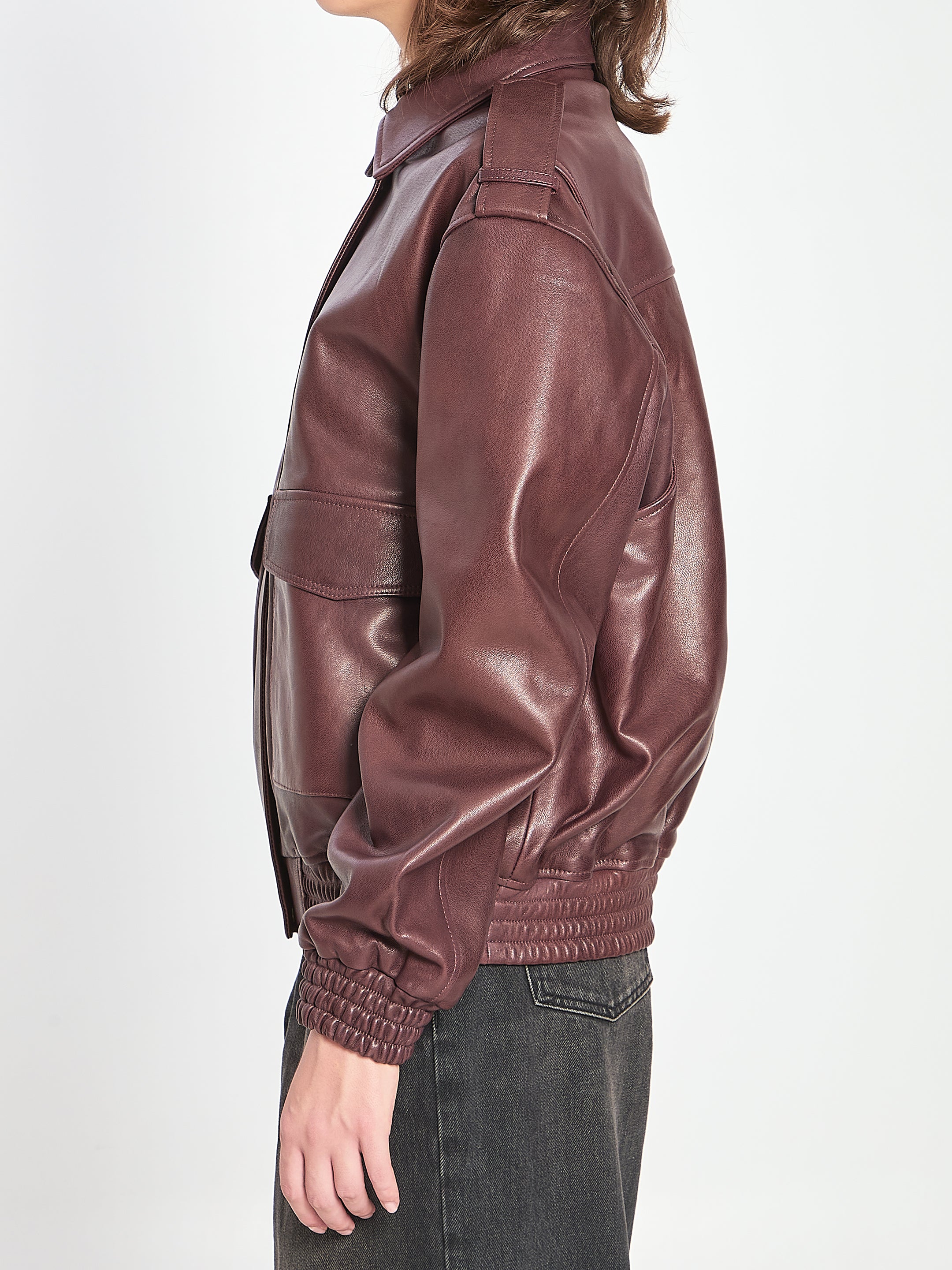 ARMA Oversized Leather Jacket - Size 38 EU