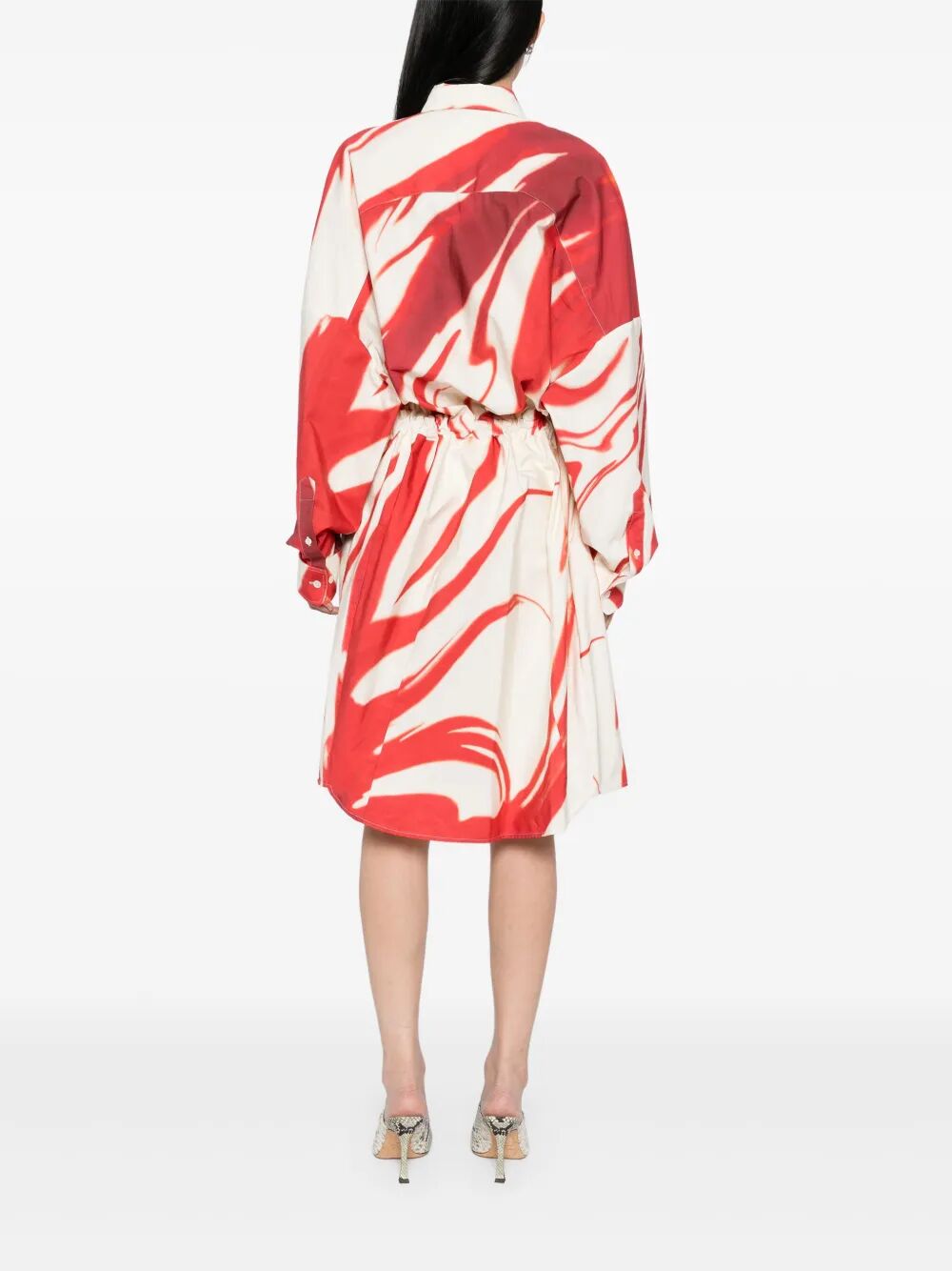 DRIES VAN NOTEN Belted Mini Shirt Dress