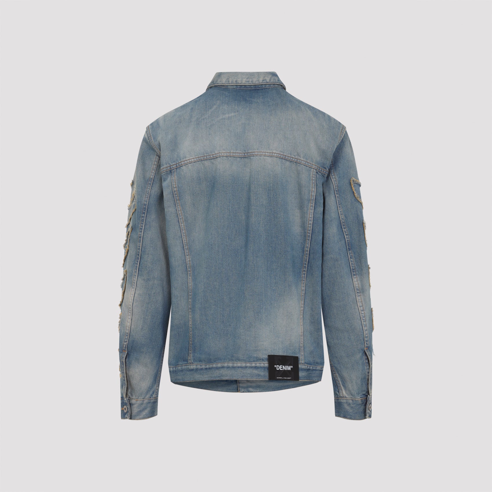 OFF WHITE Diagonal Raw Patch Skate Denim Jacket