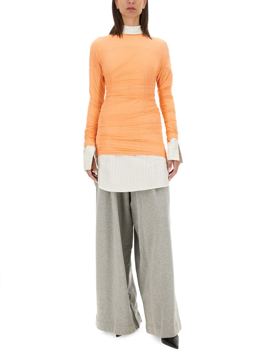 DRIES VAN NOTEN Slim Fit Tulle Top - Size S for Women