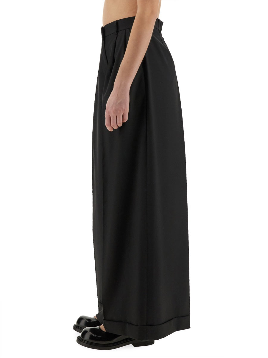 MOSCHINO COUTURE Asymmetrical Oversized Wool Pants - Size 40