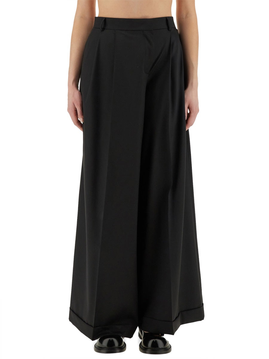 MOSCHINO COUTURE Asymmetrical Oversized Wool Pants - Size 40