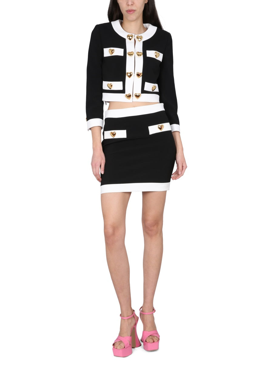MOSCHINO COUTURE Heart Buttons Mini Skirt