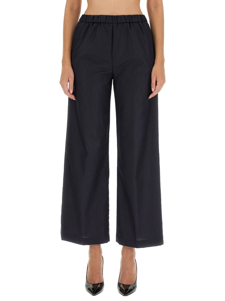 ASPESI Women's Wool Trousers with Elastic Waistband