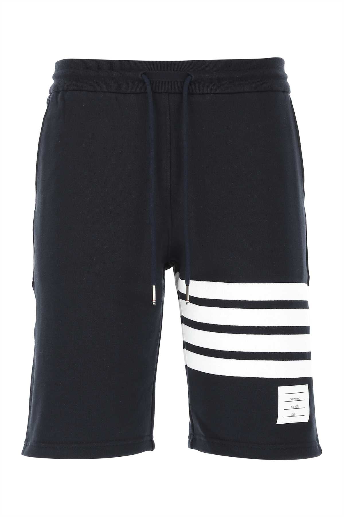 THOM BROWNE Classic Cotton Bermuda Shorts for Men