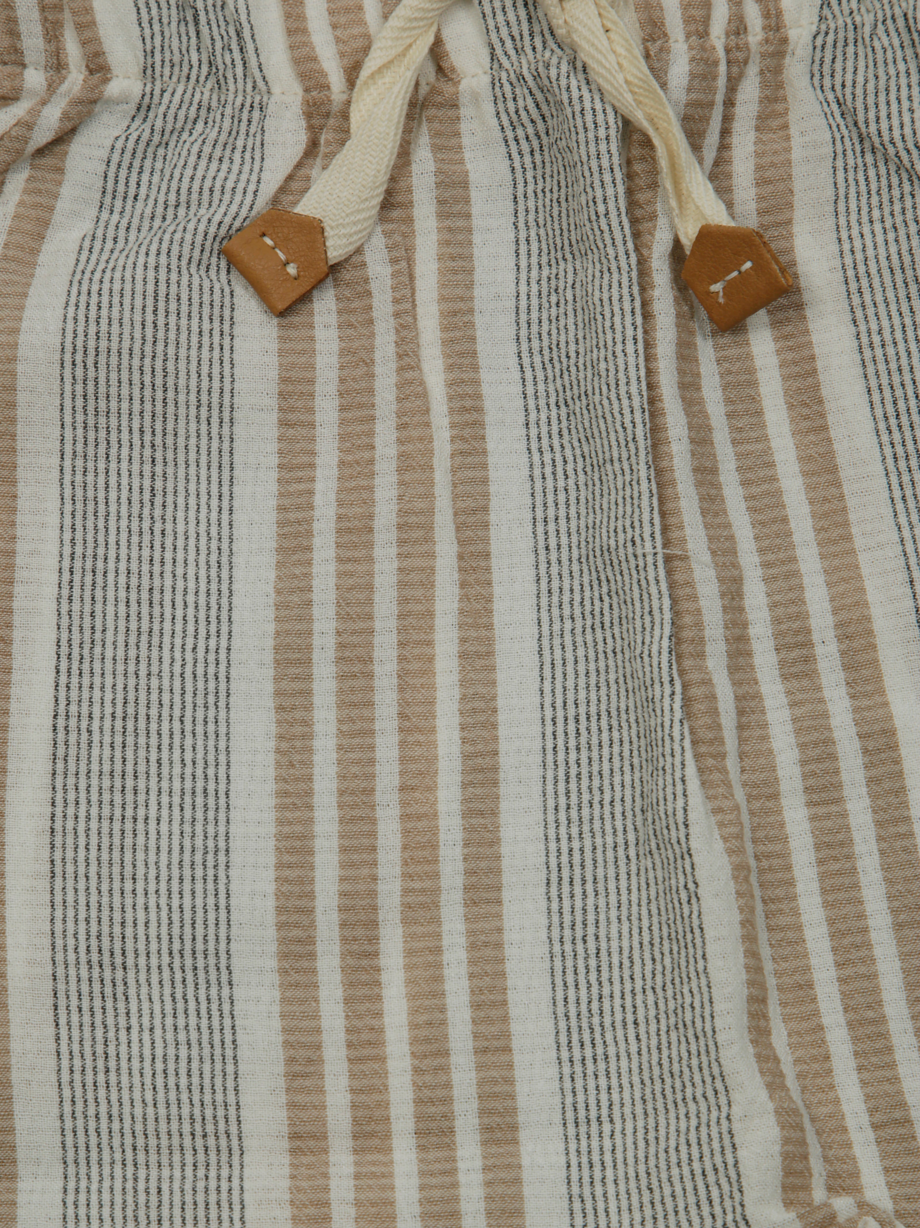 1+IN THE FAMILY Striped Trousers with Drawstring for Kids