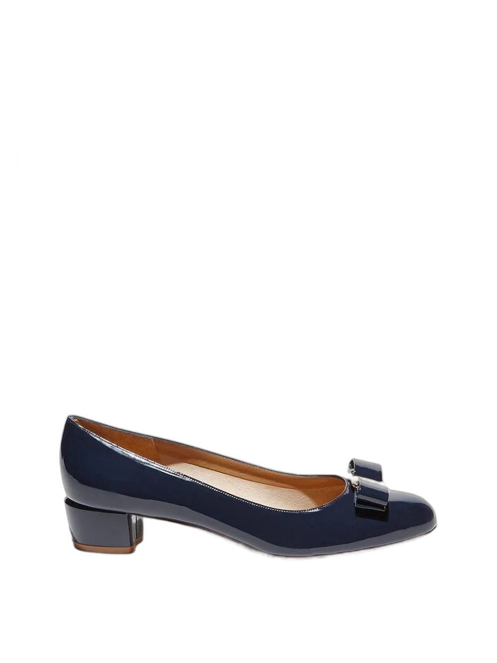 Ferragamo Mini Bow Neckline Vara Pumps for Women