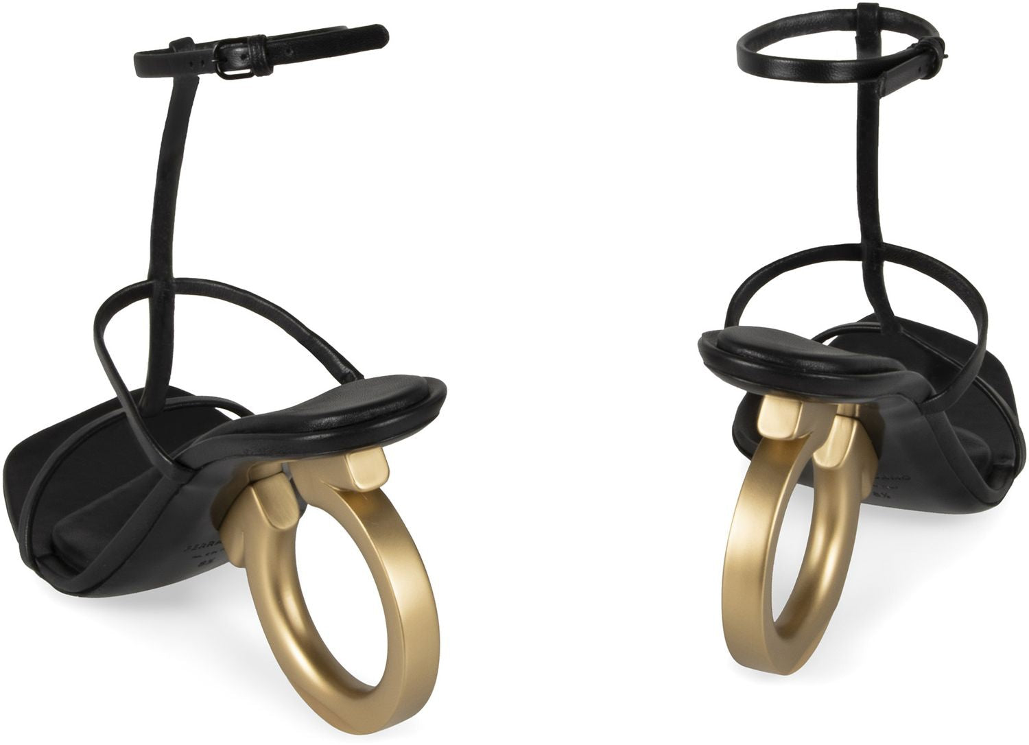 Ferragamo Elina Leather Sandals with Adjustable Ankle Strap