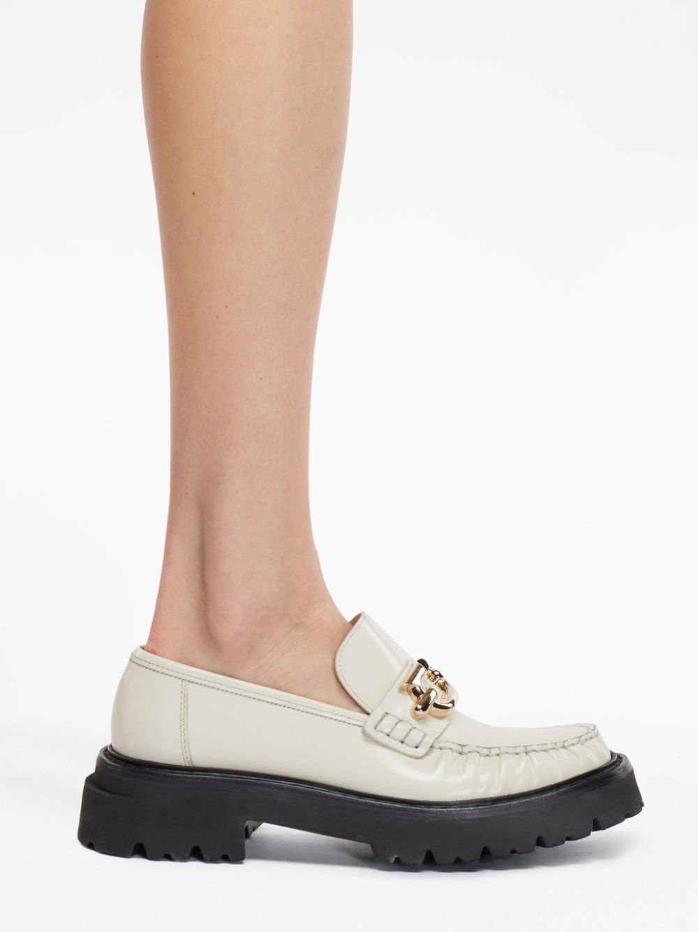 Ferragamo Gancini Hook Leather Loafers for Women