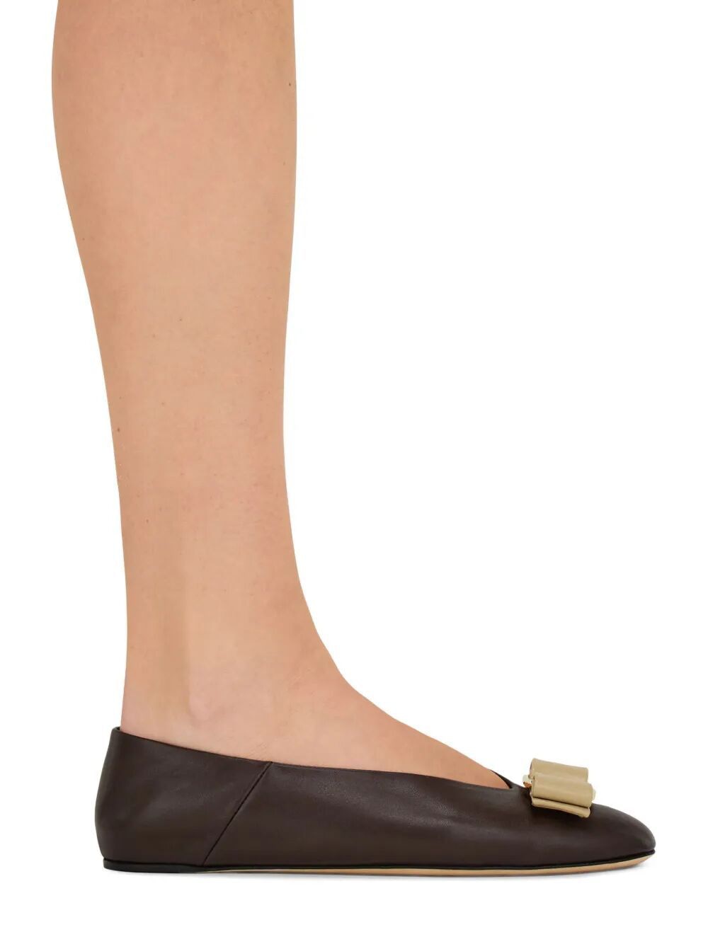 Ferragamo Elegant Ballerina Flats with Bow Detail