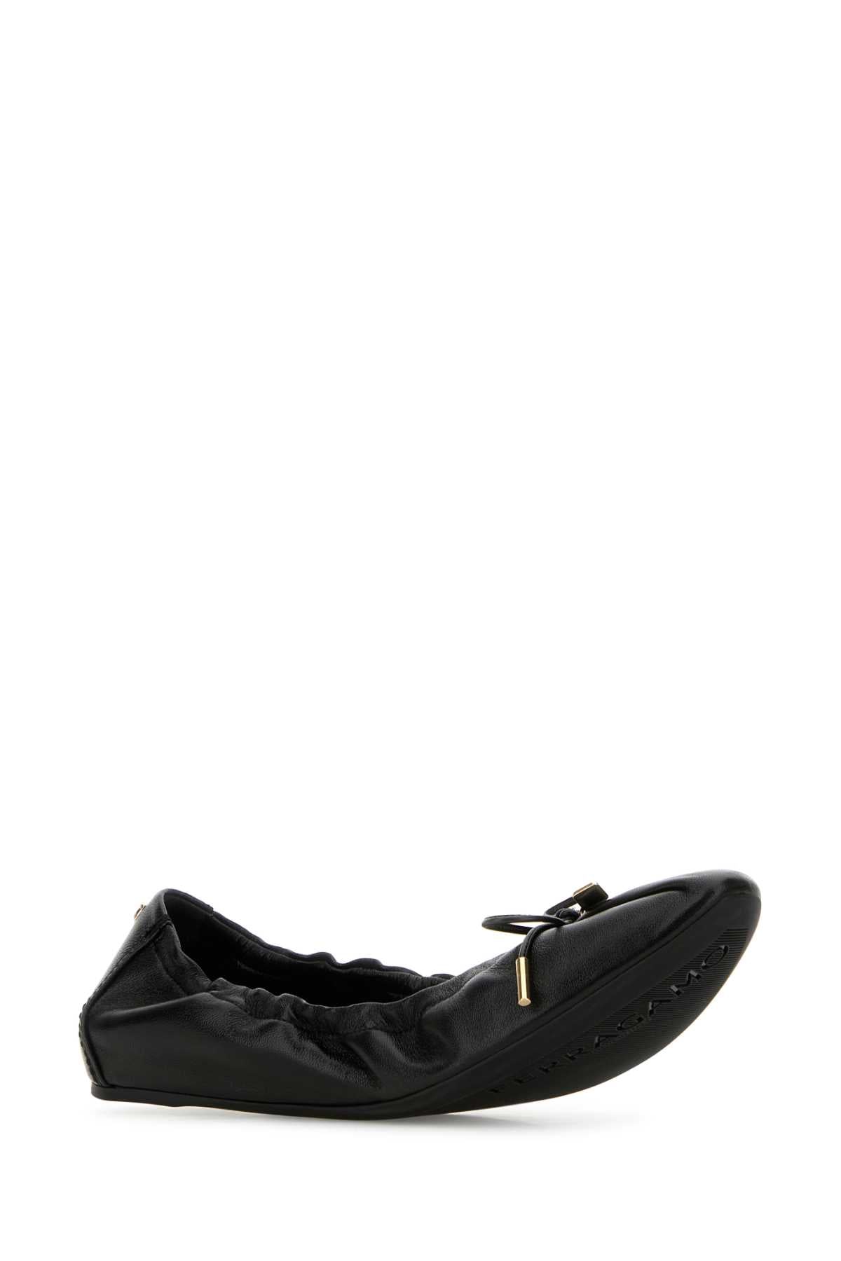Ferragamo Womens Leather Joelle Ballerinas