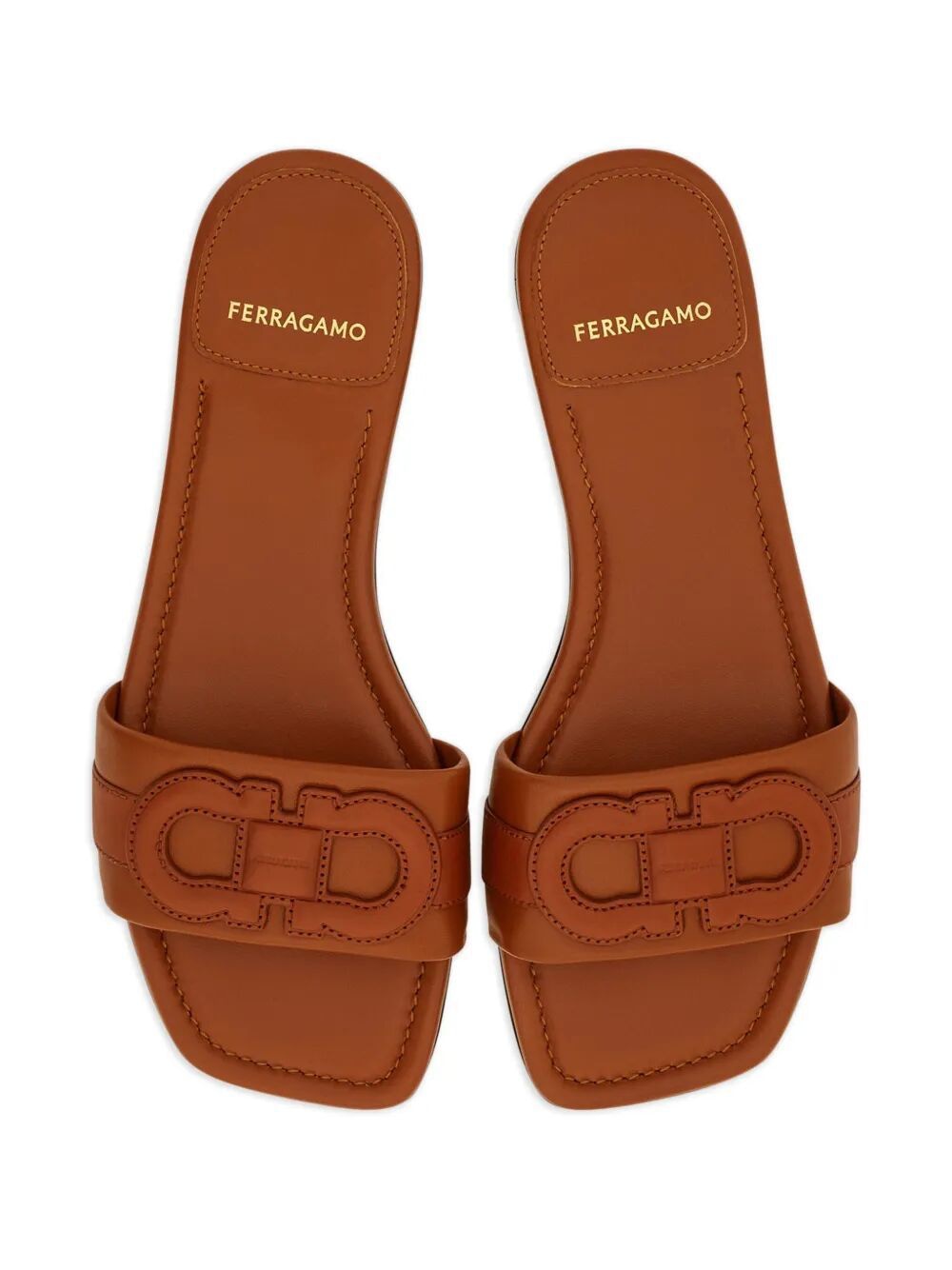 Ferragamo Liss Leather Slide Sandals for Women