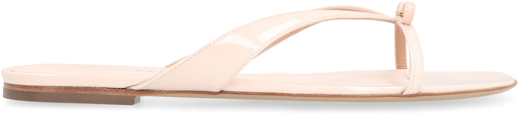 Ferragamo Mini Bow Leather Flip-Flops