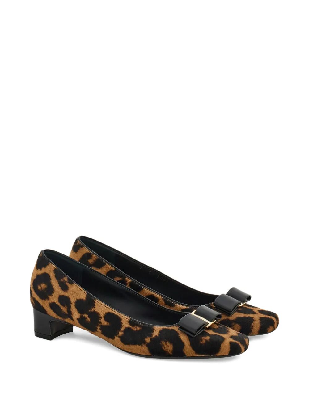 Ferragamo Horsehair Printed Mini Pumps