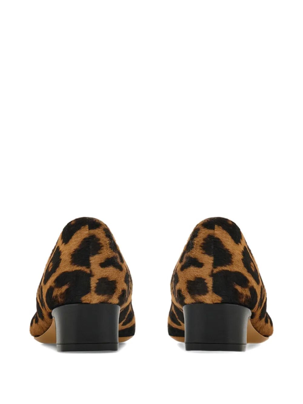 Ferragamo Horsehair Printed Mini Pumps