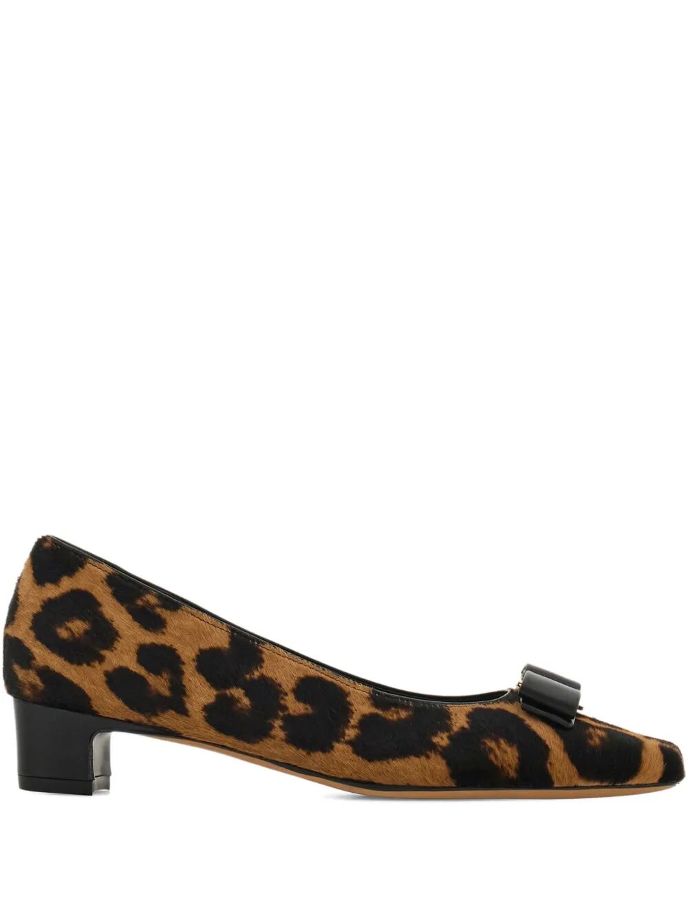 Ferragamo Horsehair Printed Mini Pumps