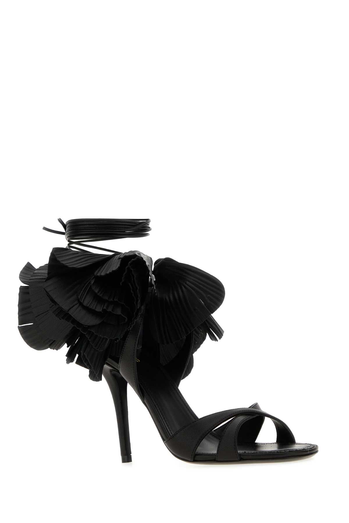 Ferragamo Elegant Leather Estrella 95 Sandals for Women