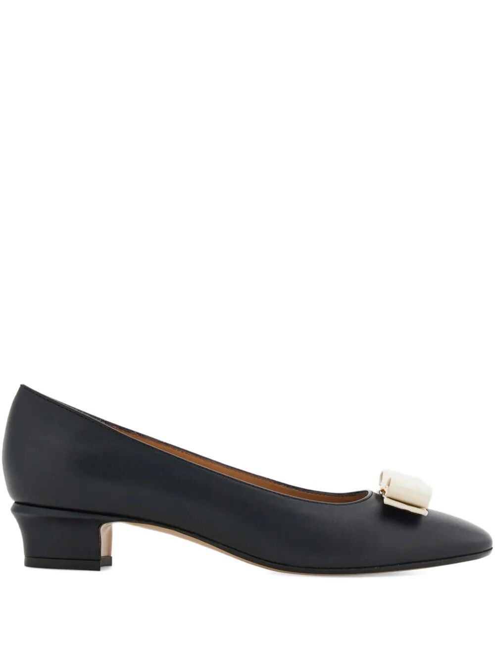 Ferragamo Smooth Leather Décolleté Pumps with 3 cm Heel