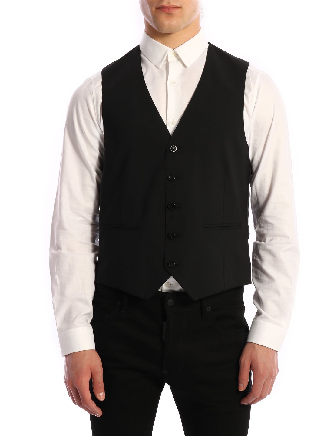 TONELLO Classic Single-Breasted Wool Vest - Size 48IT