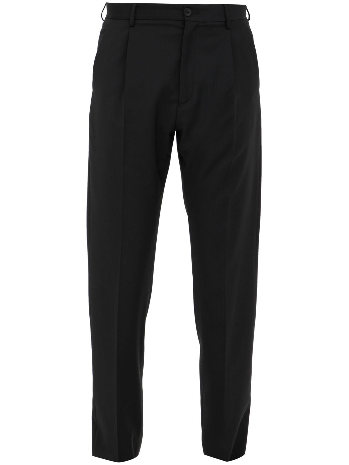 TONELLO Men's Tailored Wool Trousers with Front Pleats - Size 48