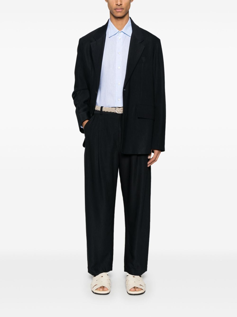 EMPORIO ARMANI Classic Linen Shirt for Men