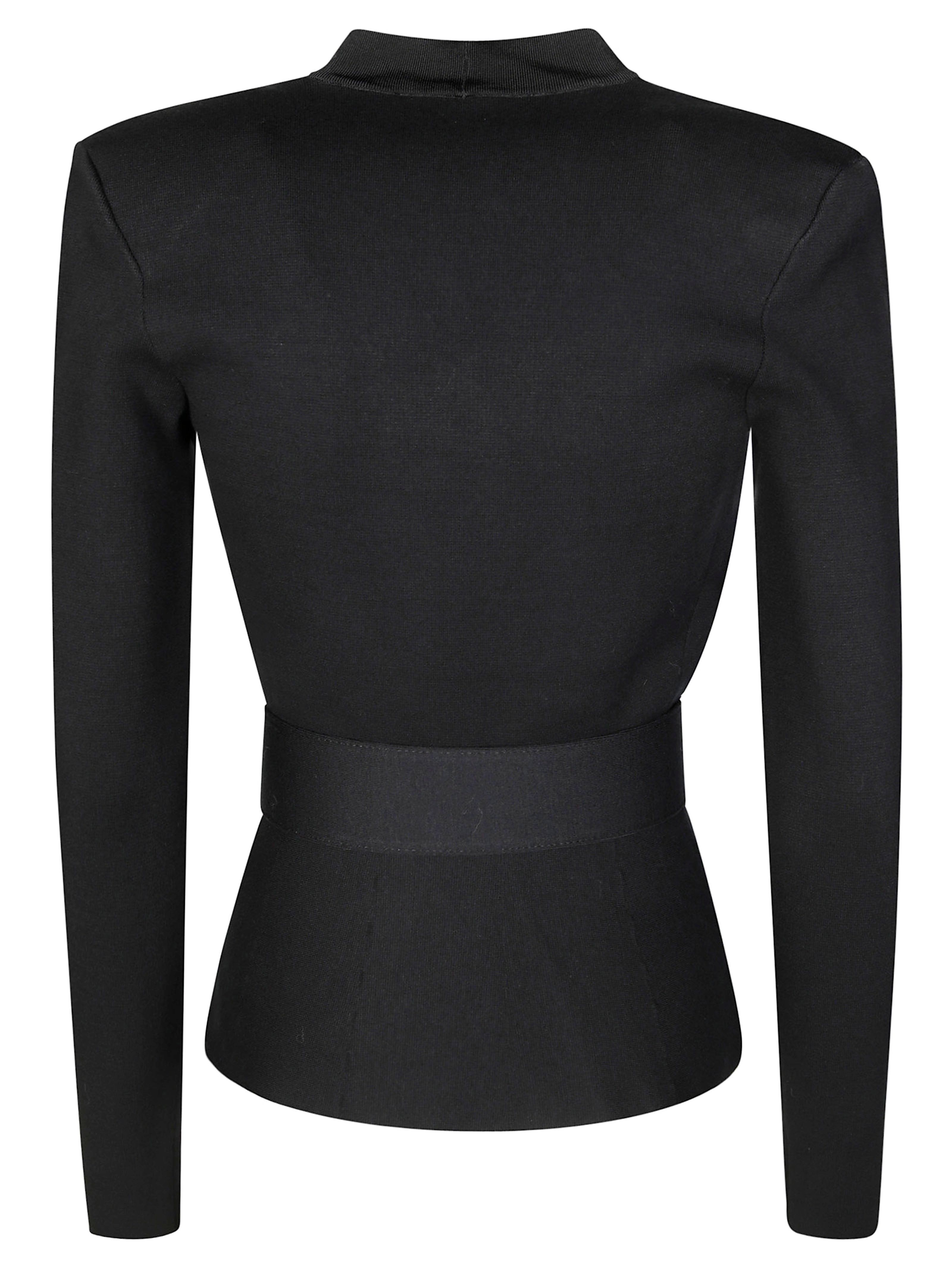 ELISABETTA FRANCHI V-Neck Sweater with Belt for Men