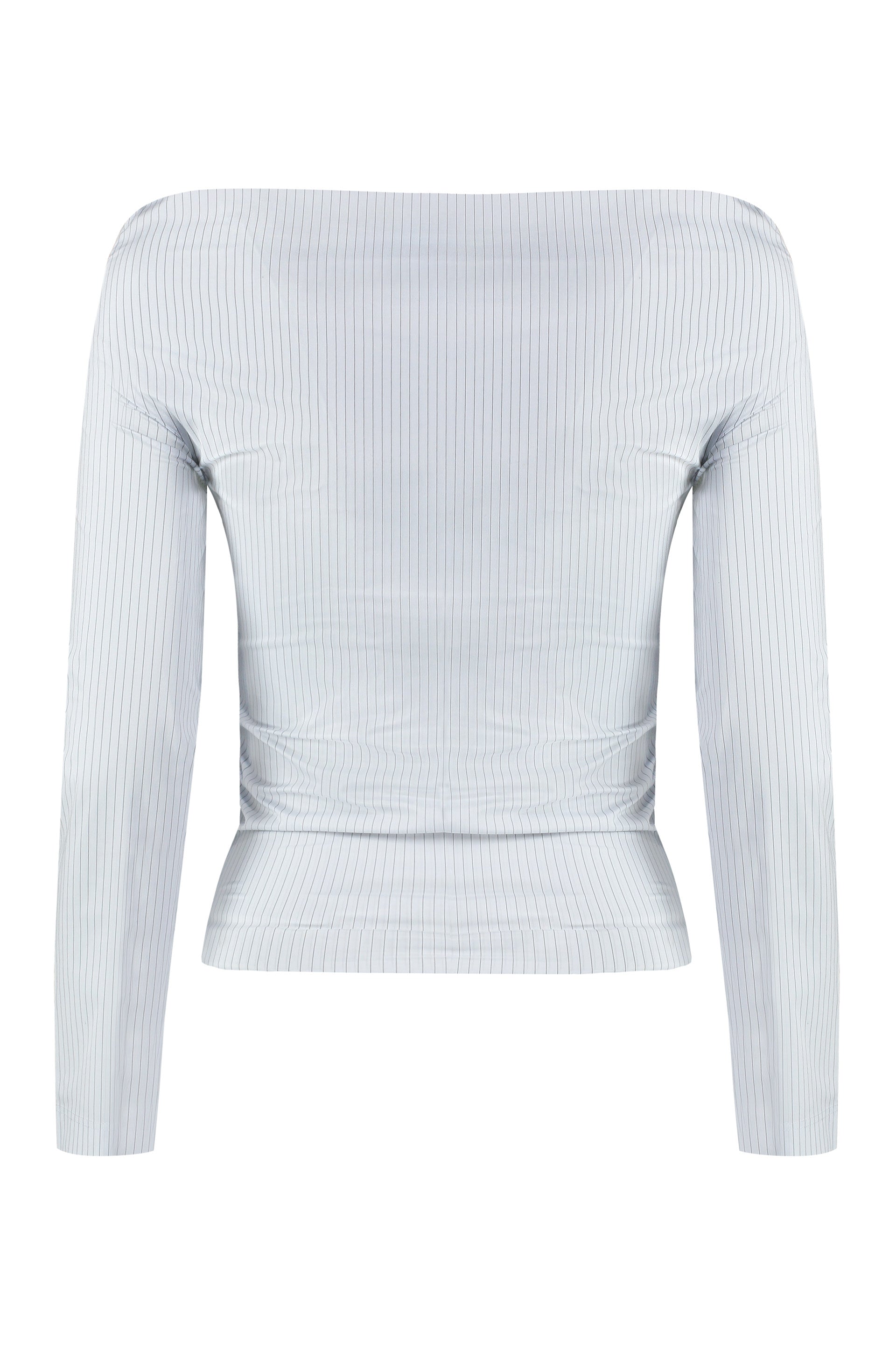 PHILOSOPHY DI LORENZO SERAFINI Sophisticated Mini Crepe Blouse with Side Buttons