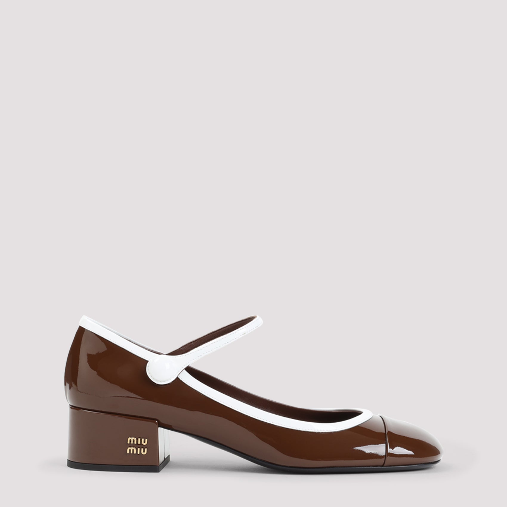 MIU MIU Men's 100% Leather Pumps with 4cm Heel Height